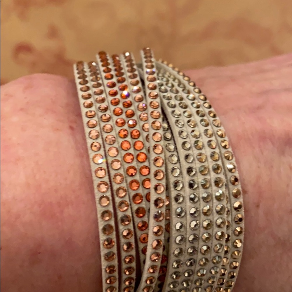 Swarovski bracelet, varying sherbet-toned shades